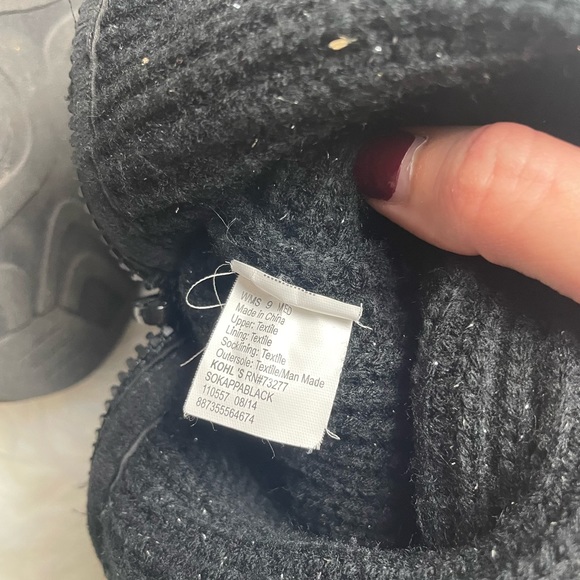 Women’s SO Black Sparkly Sweater Boot Size 9M - Picture 9 of 9